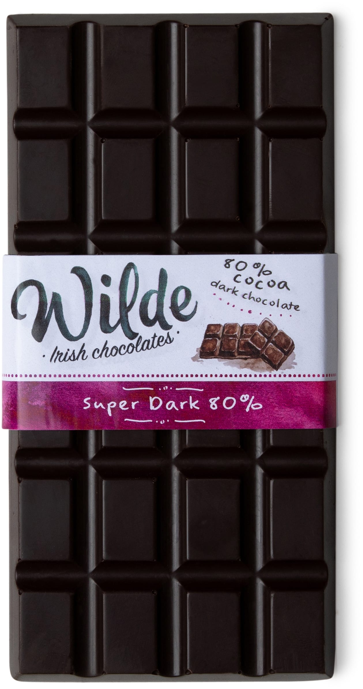 Supper Dark 80% Chocolate Bar - Wilde Irish Chocolates