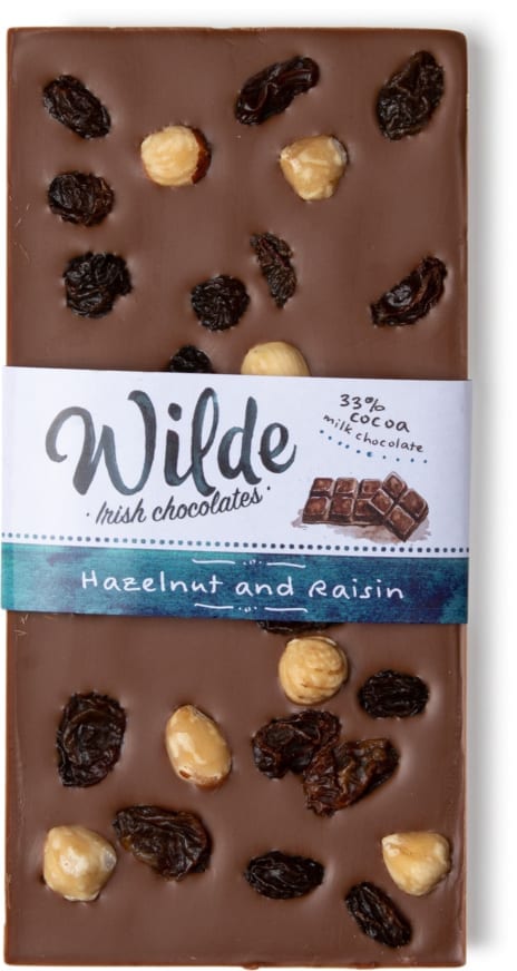 Hazelnut and Raisin bar - Wilde Irish Chocolates