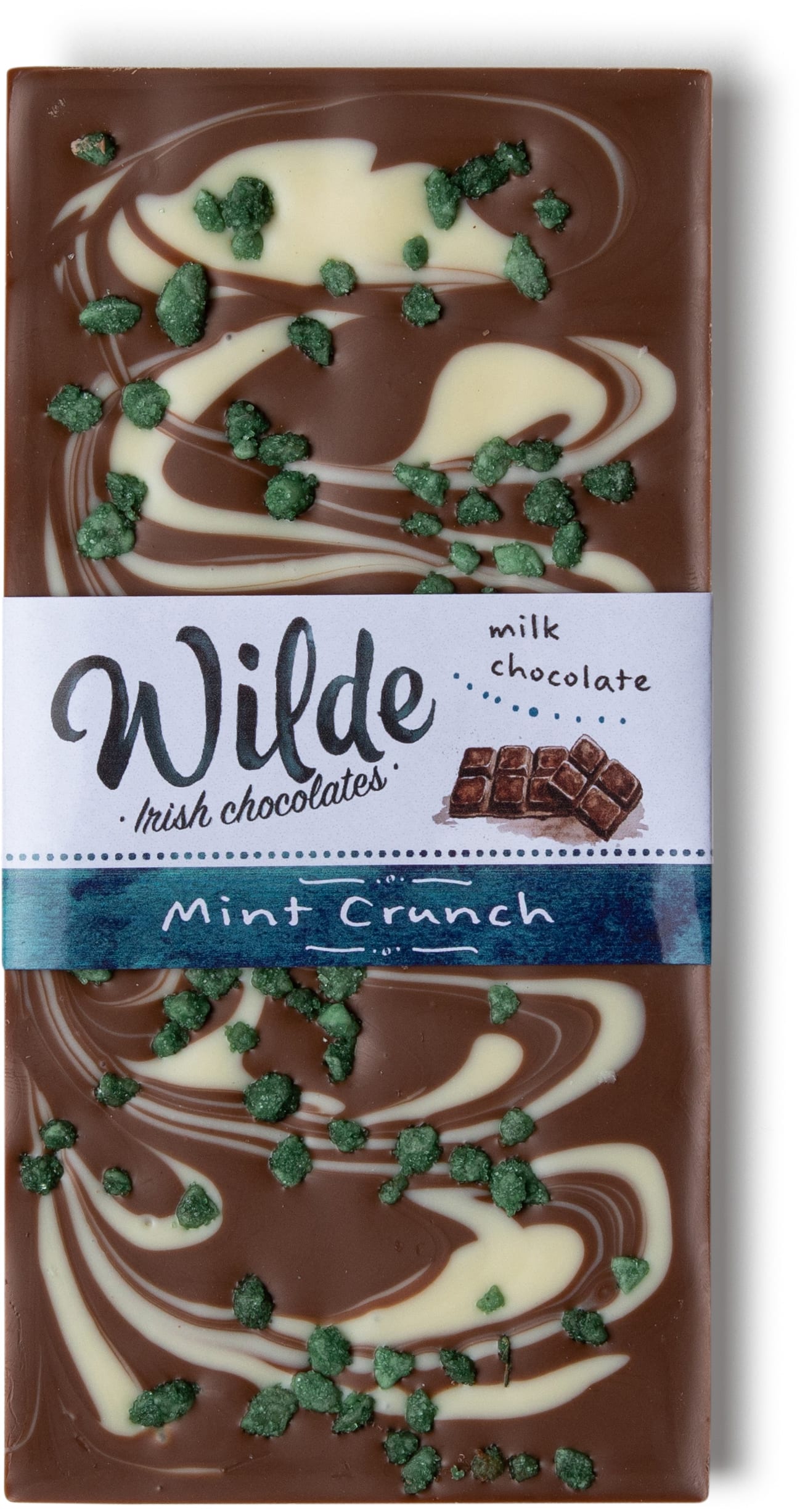 mint crunch chocolate bar - Wilde Irish Chocolates