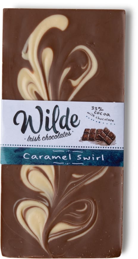 caramel swirl chocolate bar - Wilde Irish Chocolates
