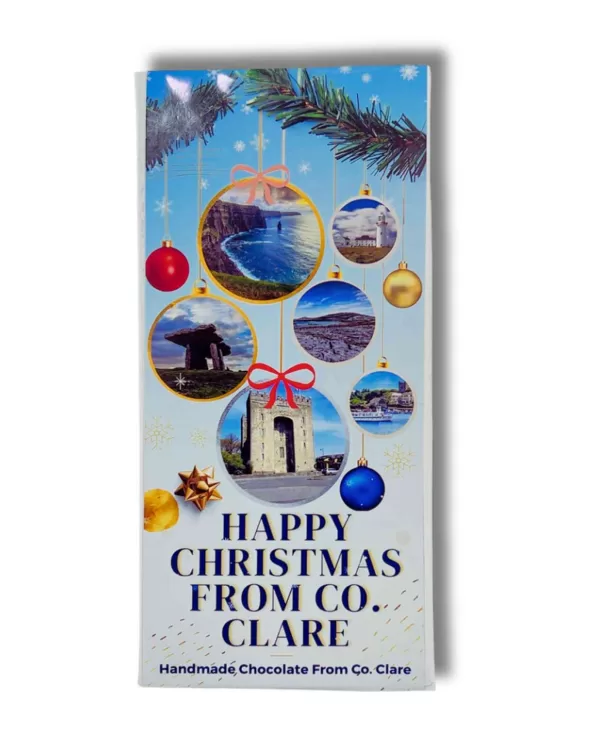 Happy Christmas from Co. Clare chocolate sentiments bar.