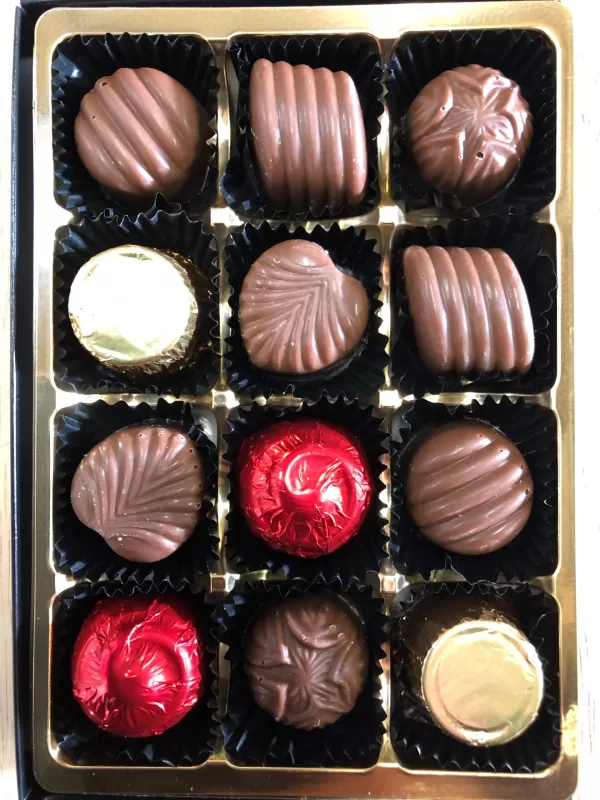 'Moments' Milk Chocolate Assortment tray of chocolates.