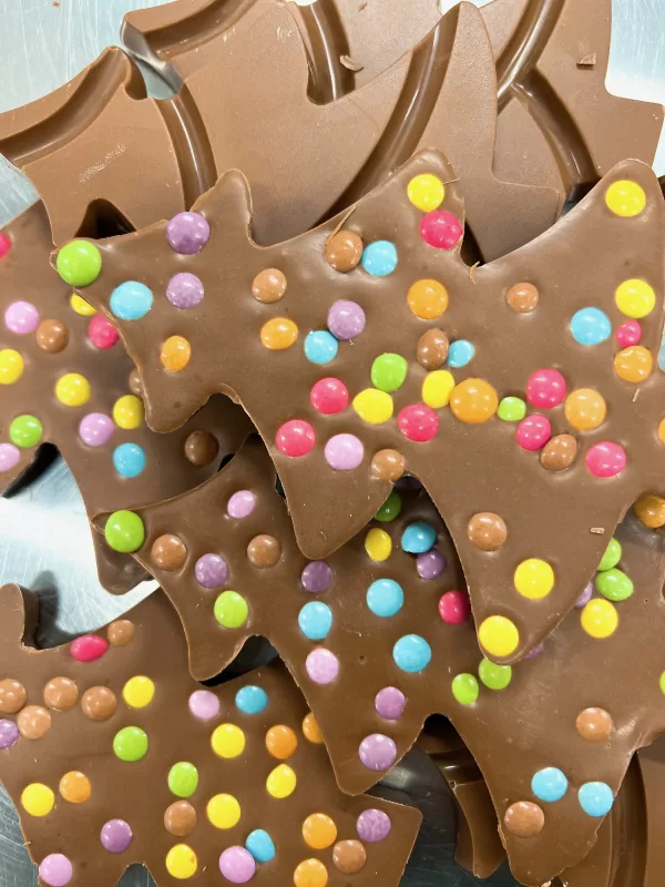 A selection of Dotty Milk Chocolate Christmas Trees.