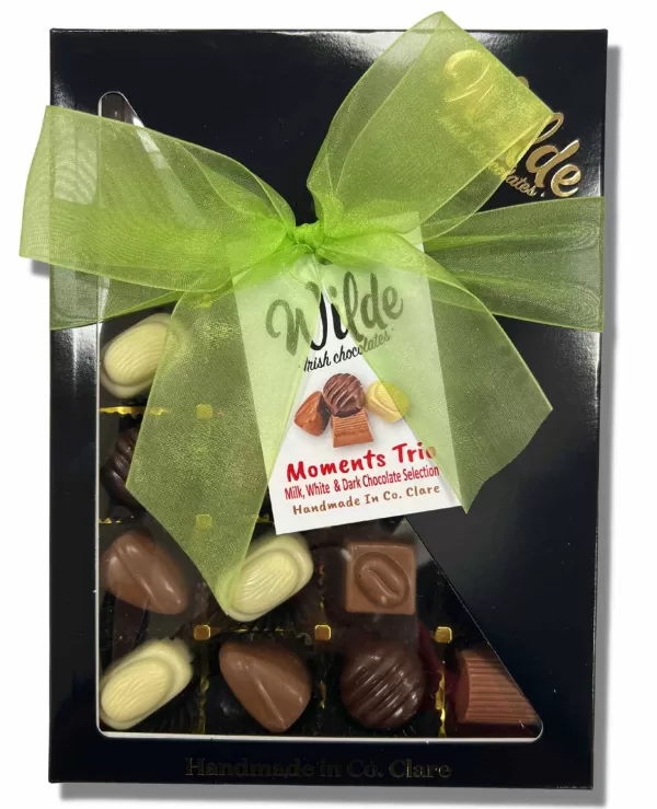 'Moments Trio' milk, dark & white chocolate assortment.