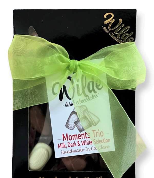 'Moments Trio' milk, dark and white chocolate assortment.