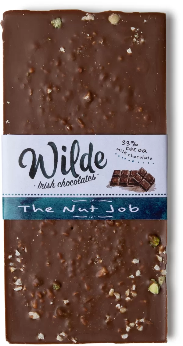 'The Nut Job' 33% cocoa milk chocolate bar.