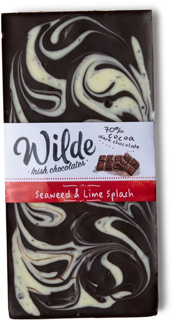 Dark Chocolate Seaweed & Lime Oil Splash bar.