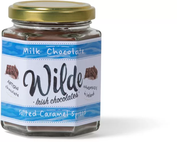 A jar of Salted Caramel Spread by Wilde Irish Chocolates.