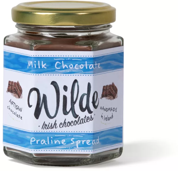 Milk Chocolate Praline Spread, handmade in Ireland.