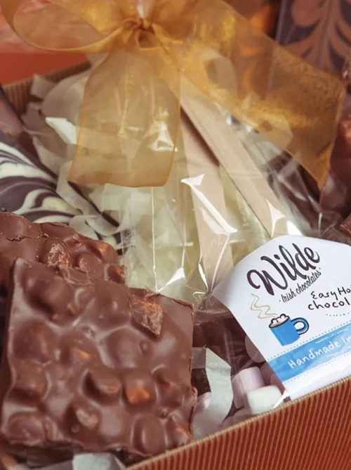 Selection of Wilde Irish Chocolates' products.