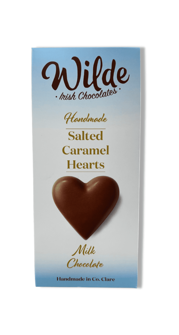 Salted Caramel Milk Chocolate Hearts pouch.