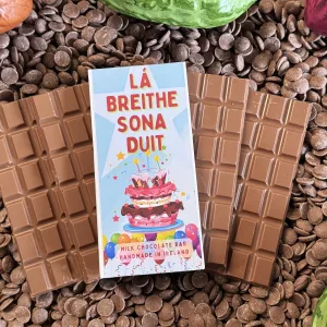 Irish Language Happy Birthday LA Breithe Sona Chocolate Bar