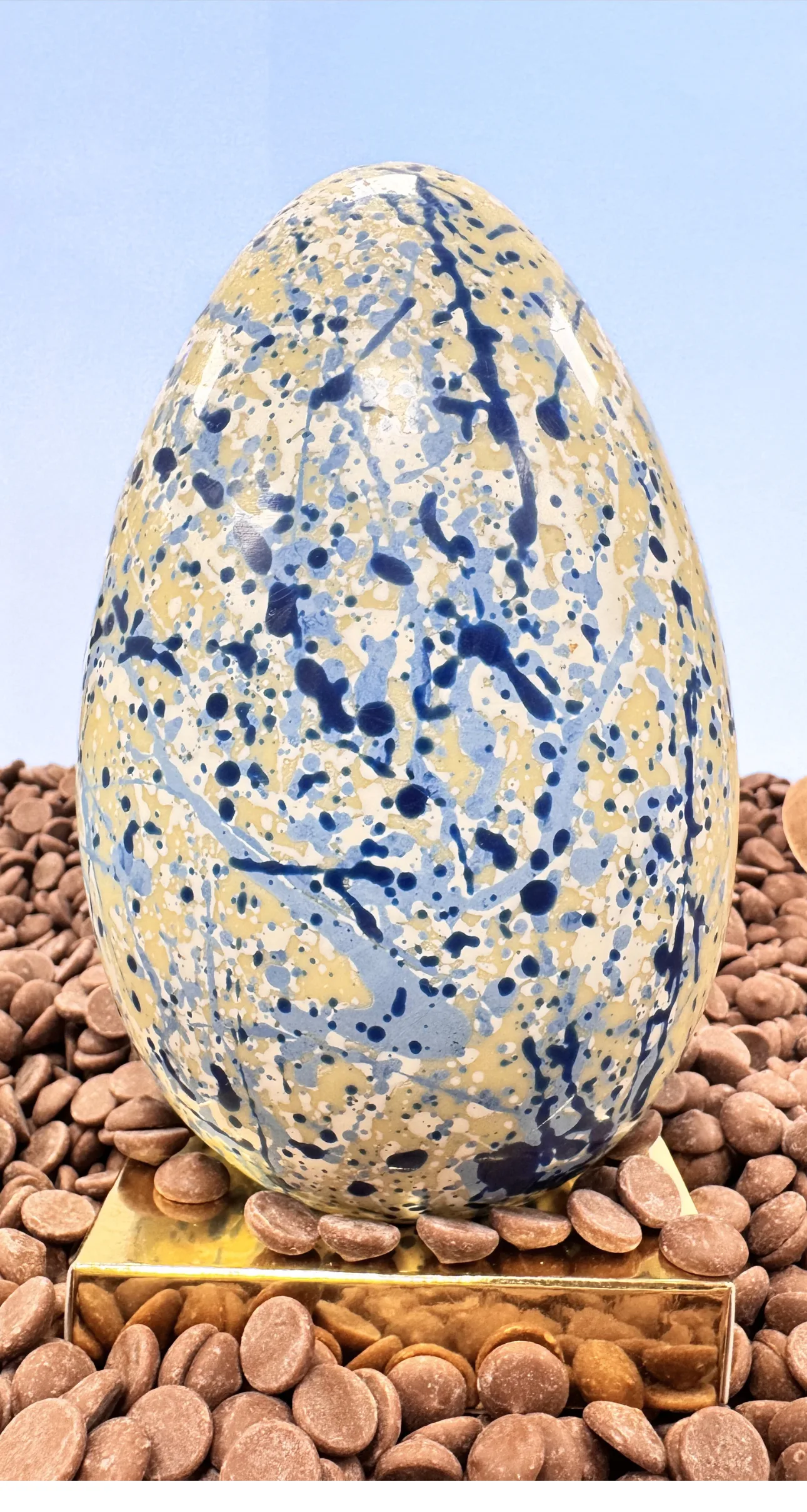 Irish artisan chocolate Easter gift box Hand-painted White Chocolate Egg